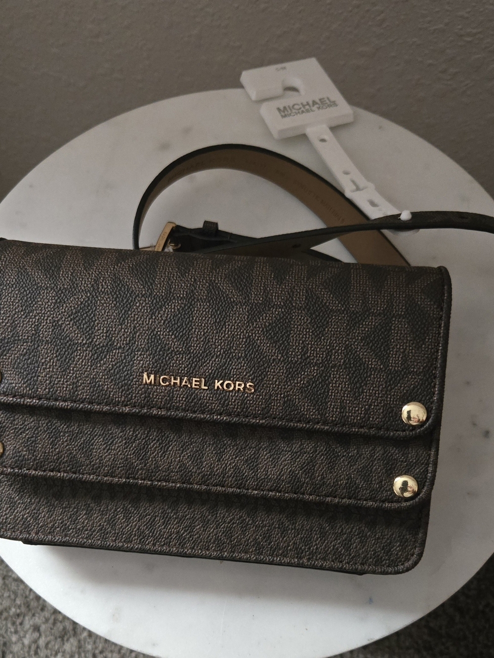Michael Kors Brown Logo Waist Bag